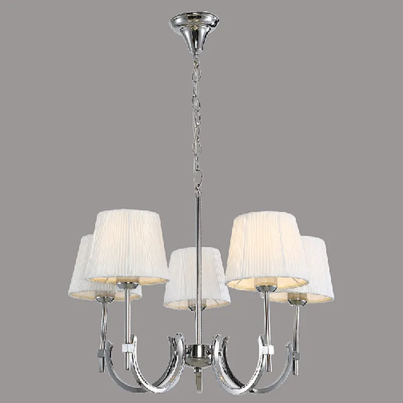 European modern 5 heads indoor chrome main chandelier