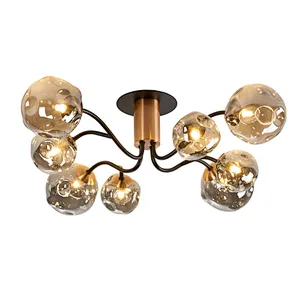 Chinese new design creative ceiling light indoor glass ceiling modern lamp