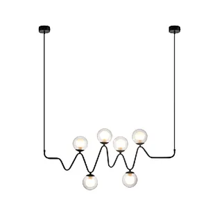 European modern contracted creative wave pendant light