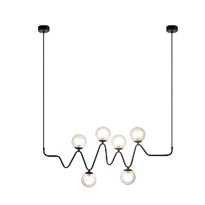 European modern contracted creative wave pendant light