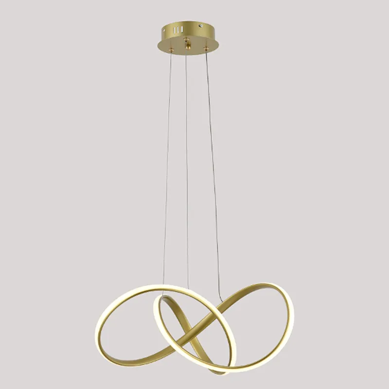 Nordic postmodern creative luxury gold 42W LED pendant light