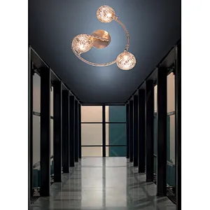 European classic fancy sand silver 3 lights wall lamp