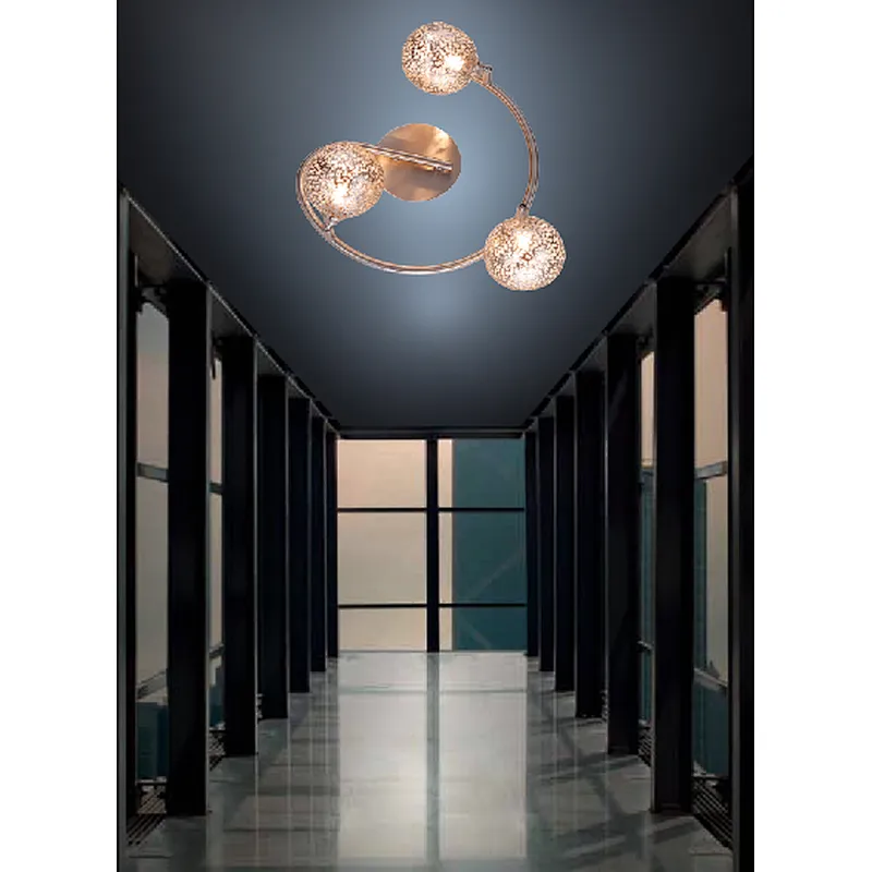 European classic fancy sand silver 3 lights wall lamp
