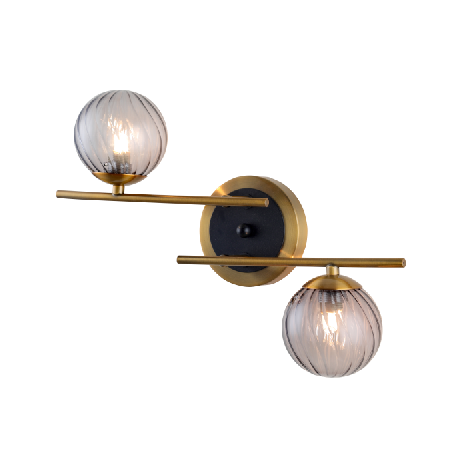 Nordic features modern creative double glass wall lamp