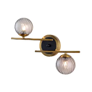 Nordic features modern creative double glass wall lamp
