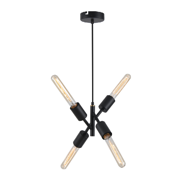 2022 American style retro industrial style black dining pendant light