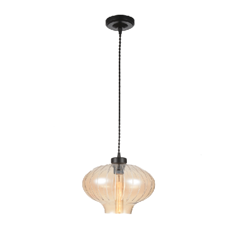 classic amber glass pendant light for kitchen dining