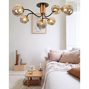 2023 Modern design creative new ceiling lamp Nordic style with glass