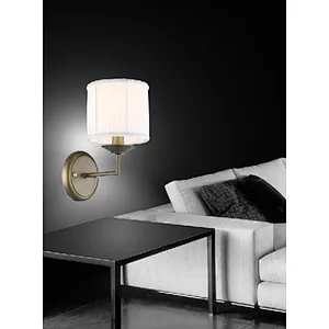 European traditional classic white cloth cover wall lamp