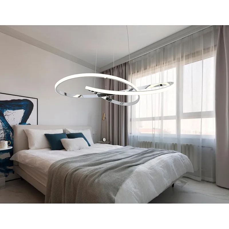 Chinese modern creative chrome aluminum 50W led pendant light