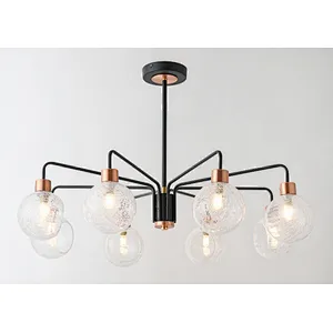 Nordic new design modern ceiling lamp with featured glass