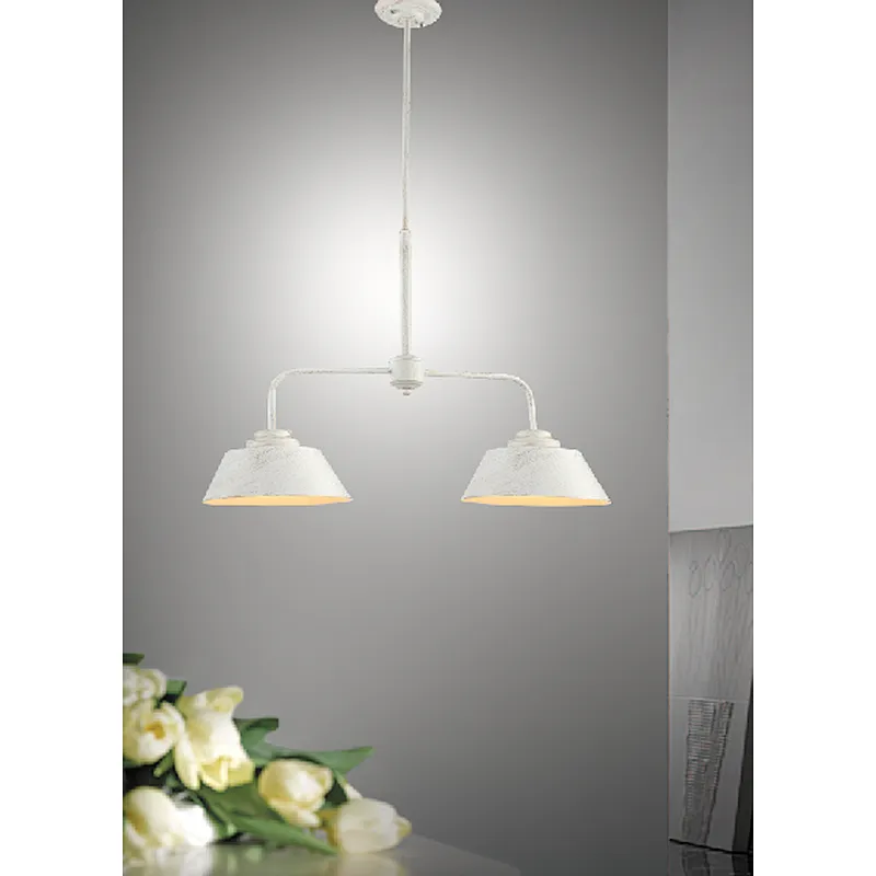 Vintage white brushed gold metal painting pendant light
