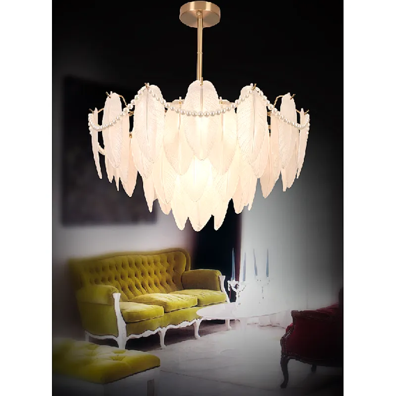 Modern luxury indoor chandelier Italian style with pearls