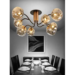 Chinese new design creative ceiling light indoor glass ceiling modern lamp