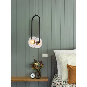 nordic roller skating glass pendant light