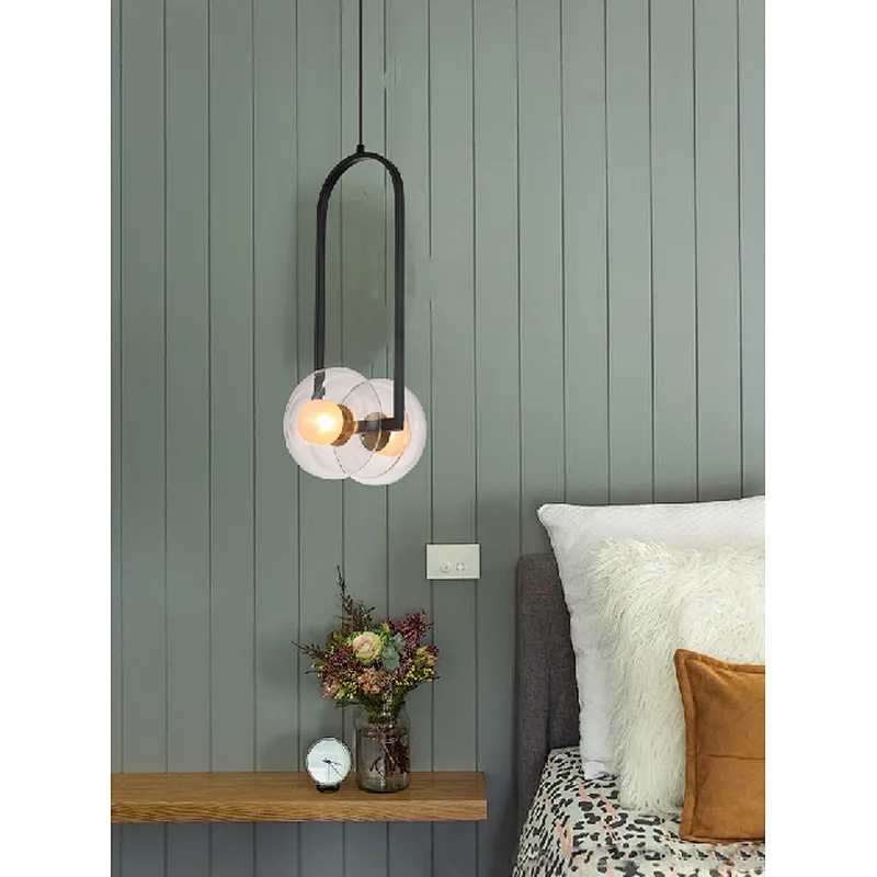 nordic roller skating glass pendant light