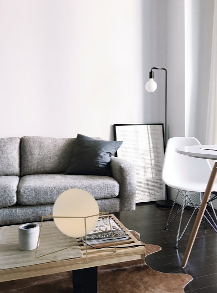 big white glass ball desk lamp