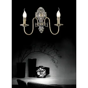 Nordic traditional antique brass iron art candle wall lamp