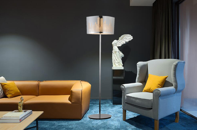 retro classical chrome floor lamp indoor