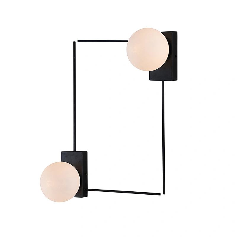 2022 Chinese modern creative white glass wall lamp with USB