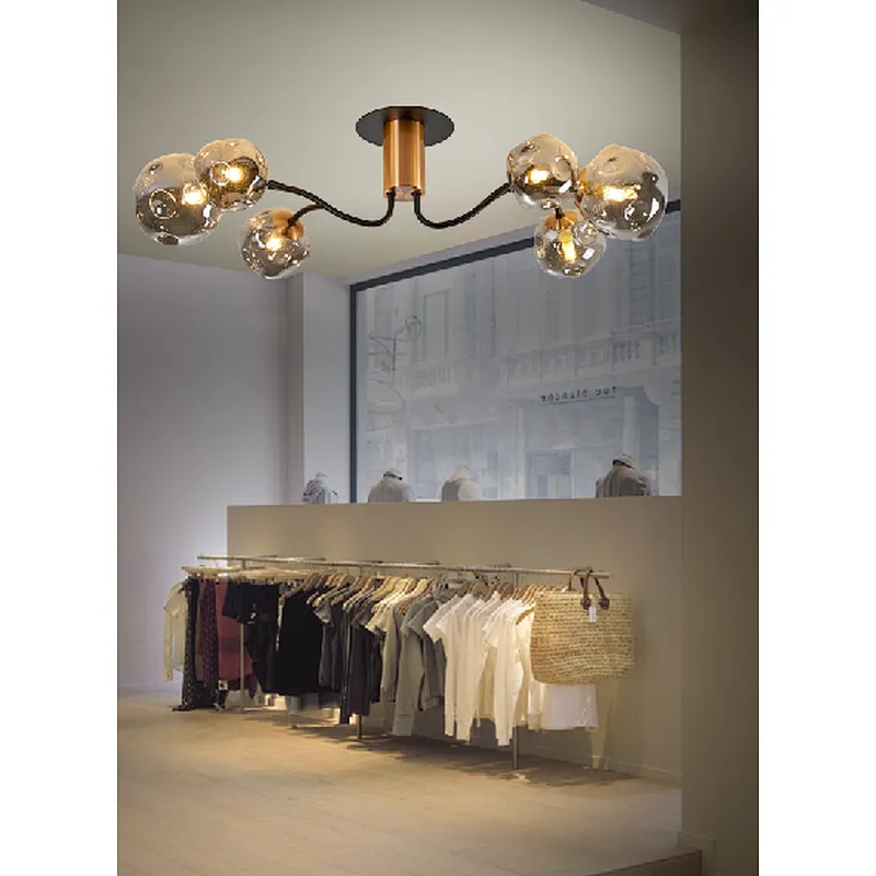 2023 New design Nordic modern concavo-convex glass ceiling light
