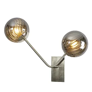 2023 Chinese modern wall lamp design indoor uesd sand silver wall light