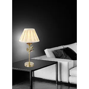 European classic antique brass table lamp with fabric