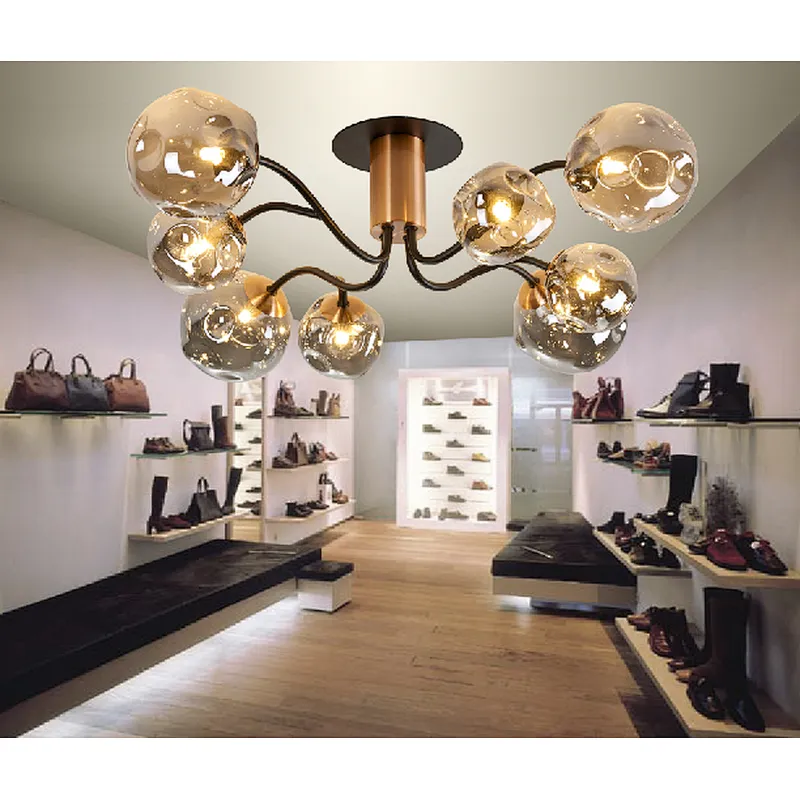 Chinese new design creative ceiling light indoor glass ceiling modern lamp