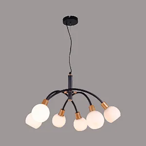 Nordic modern simple white glass chandelier pendant light