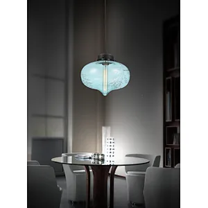 Chinese hot sale classical bule glass pendant light indoor