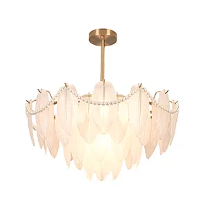 Modern luxury indoor chandelier Italian style with pearls