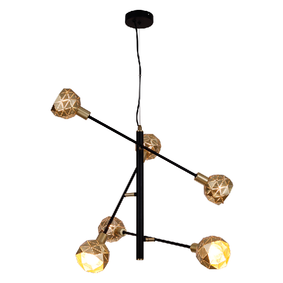Nordic industrial style creative luxury metal pendant light