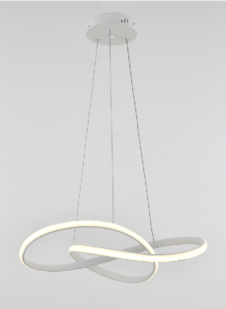 Nordic modern simple matt white 45W LED pendant light