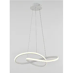 Nordic modern simple matt white 45W LED pendant light