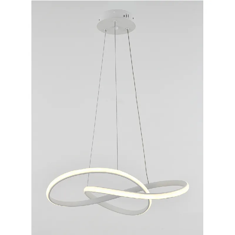 Nordic modern simple matt white 45W LED pendant light
