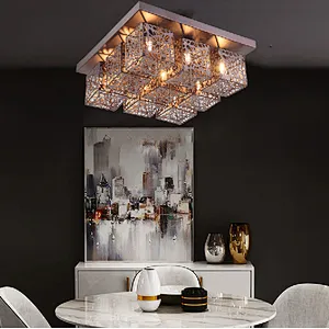 Industrial rustic brown flush mount ceiling light
