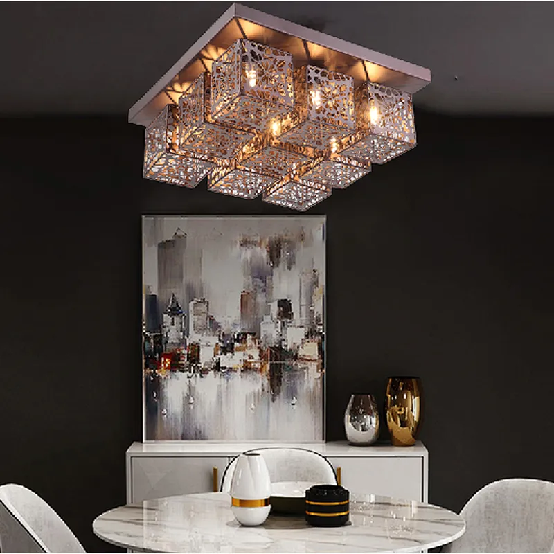 Industrial rustic brown flush mount ceiling light