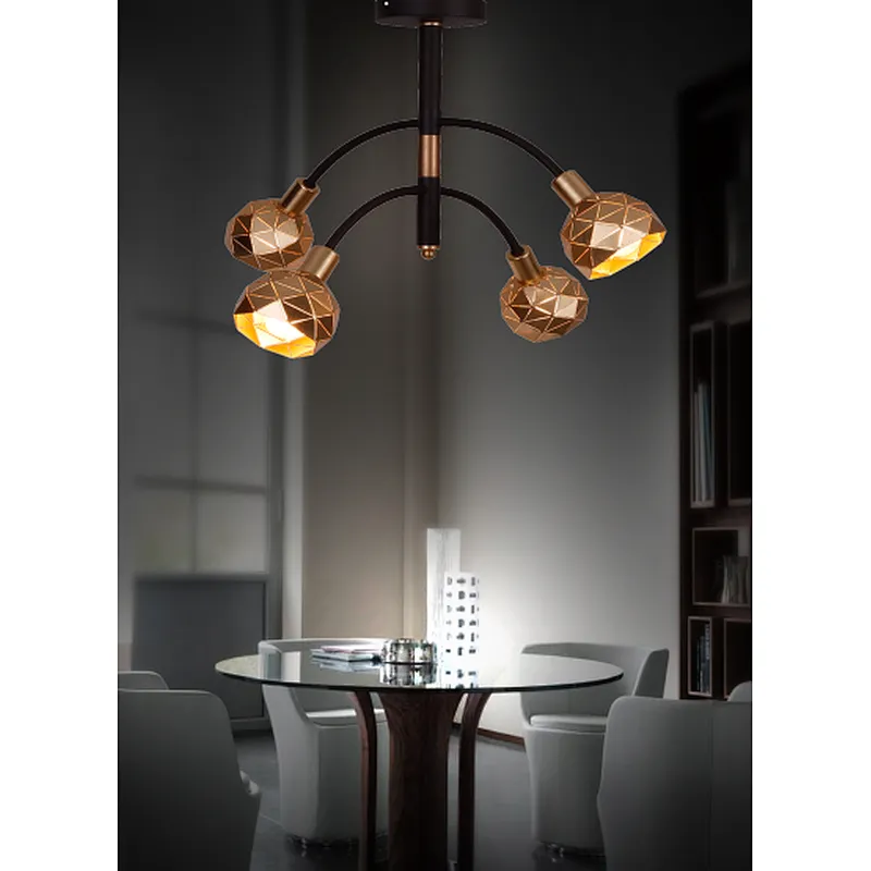 Nordic industrial style light luxury metal ceiling lamp