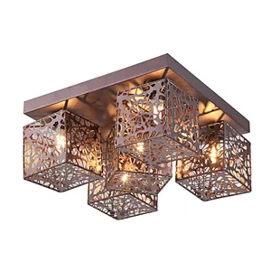 Russian style retro metal features hollowed out ceiling lights