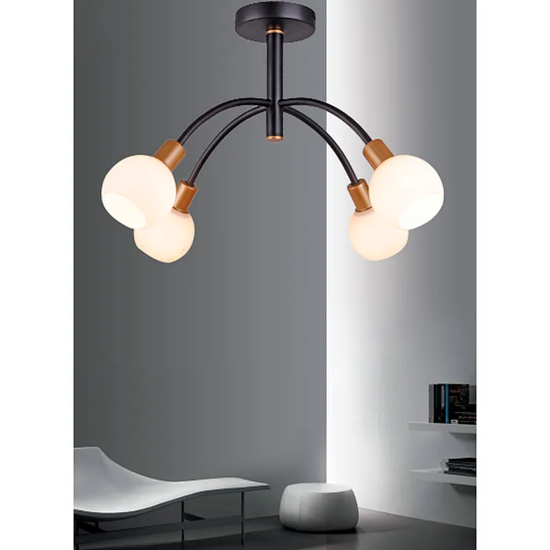 Nordic modern white glass ceiling light for home hotel