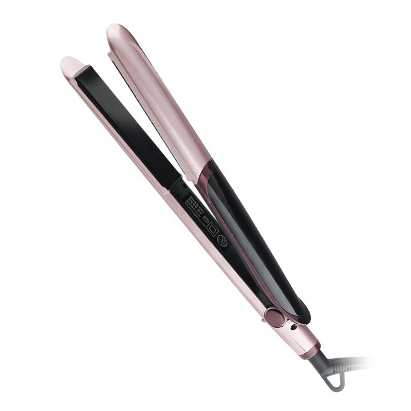 Cheap Titanium Flat Iron Wholesale LED Hair Styling Tools Hair Straightening Brush Hair Straightener