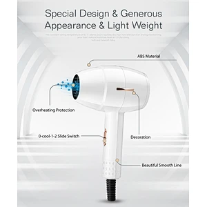 Wholesale DC motor 1200-1400W OEM new design professional Ionic travel  home hair dryer