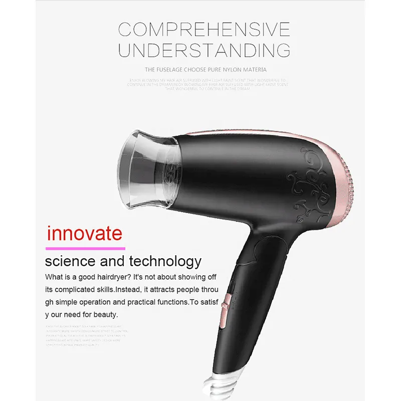 2021 Hot Sale OEM Customized Foldable Mini Travel Hair Dryer Hair Salon Equipment Hair Dryer
