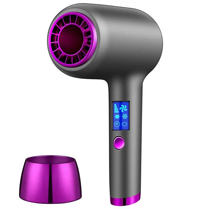 Professional DC 1250W Temperature Select With LED Display Ionic Protable Foldable Hair Dryer