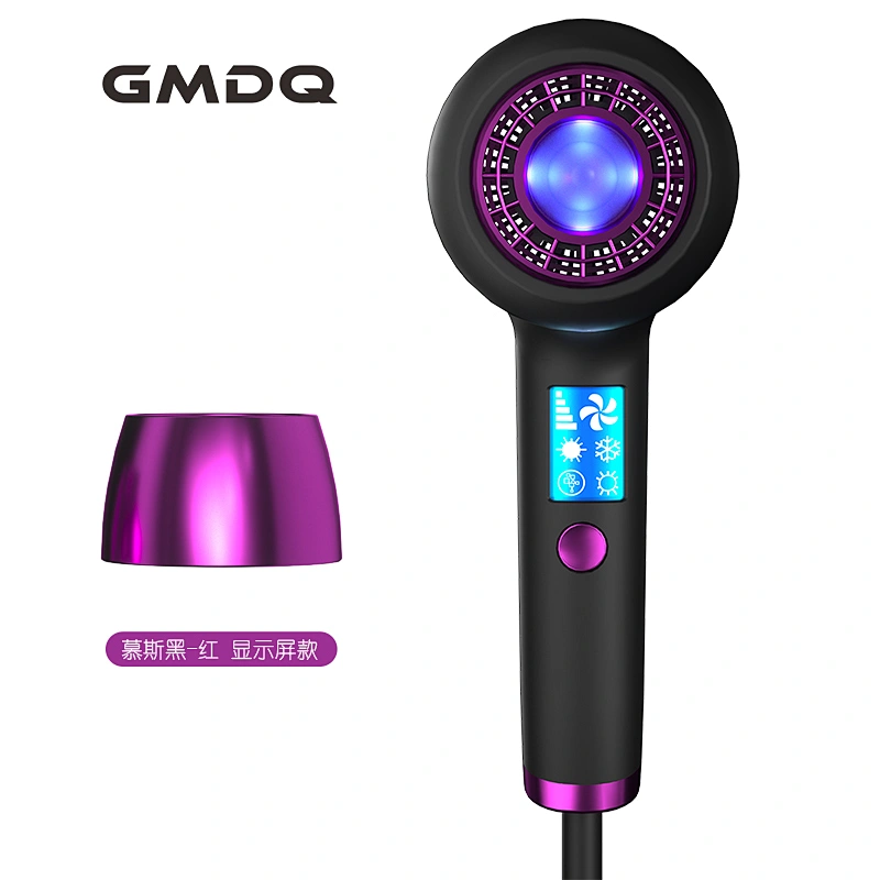 Professional DC 1250W Temperature Select With LED Display Ionic Protable Foldable Hair Dryer