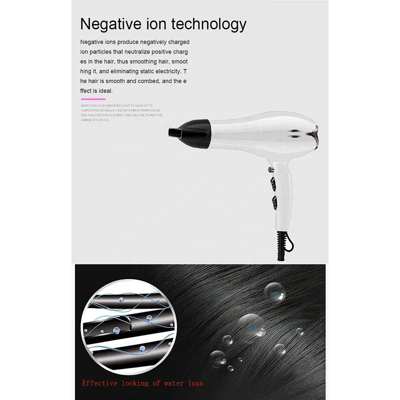 Barber Hair Styling Tools Professional Hair Dryer 2200w AC Motor Hair Dryer For Salons Household Use