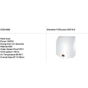 Hotel Bathroom Electric Automatic Air Hand Dryer Jet Heating Element Factory Hand Dryer 2022