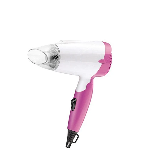 Folding Handle Women Small Travel Size Portable Mini Pink Hair Dryer With Diffuser