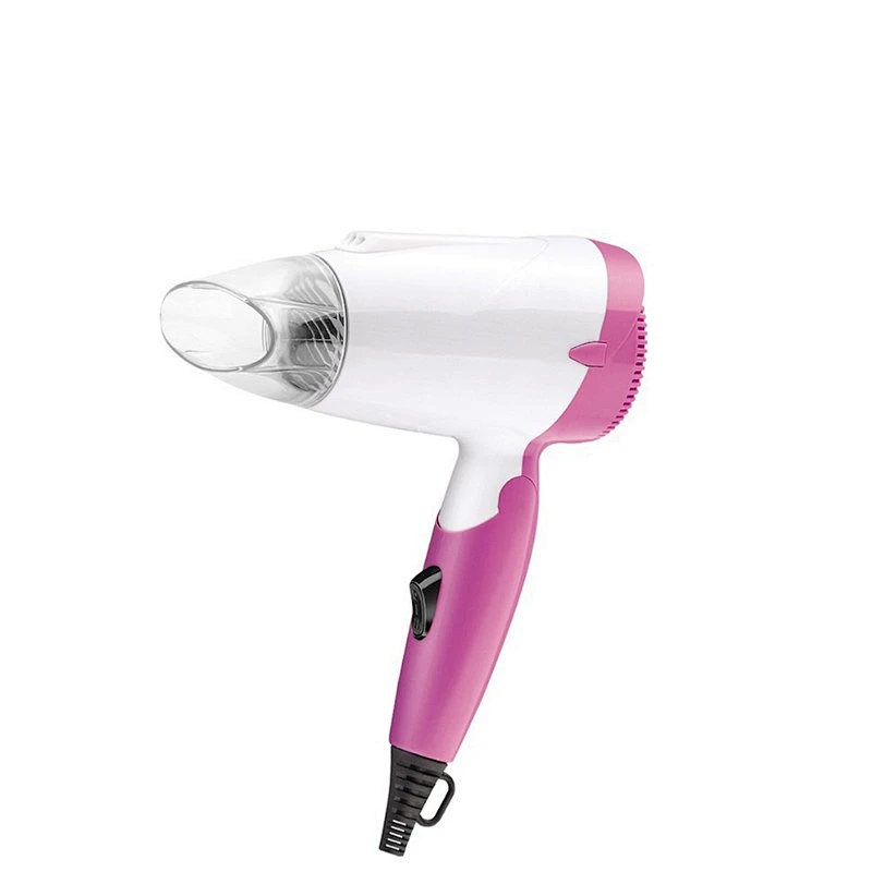 Folding Handle Women Small Travel Size Portable Mini Pink Hair Dryer With Diffuser