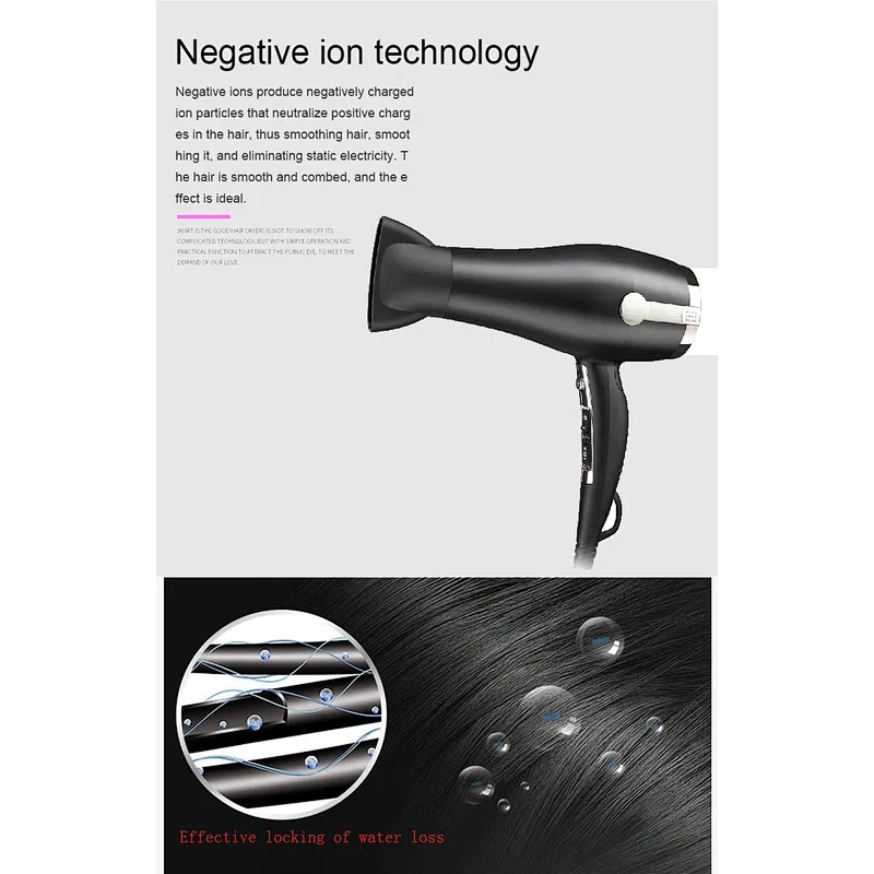 Amazon Hot Sales Professional DC Motor With Concentrator Ionic Function Cool Shot Hair Salon Equipment Blow Dryer Hair Dryer